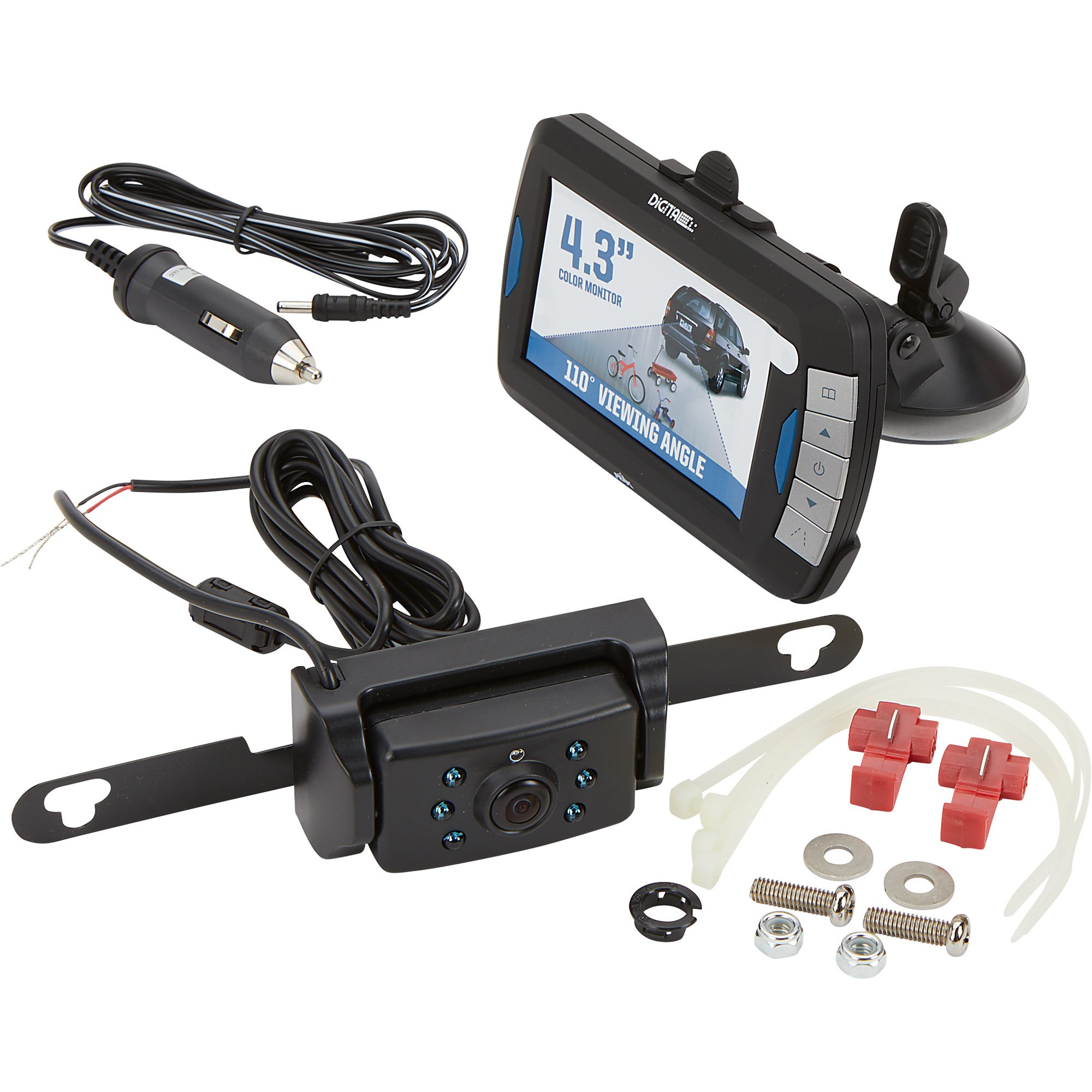 Peak Back-Up Camera System — 4.3in. Screen, 12 Volt, Model# PKC0BU4-08